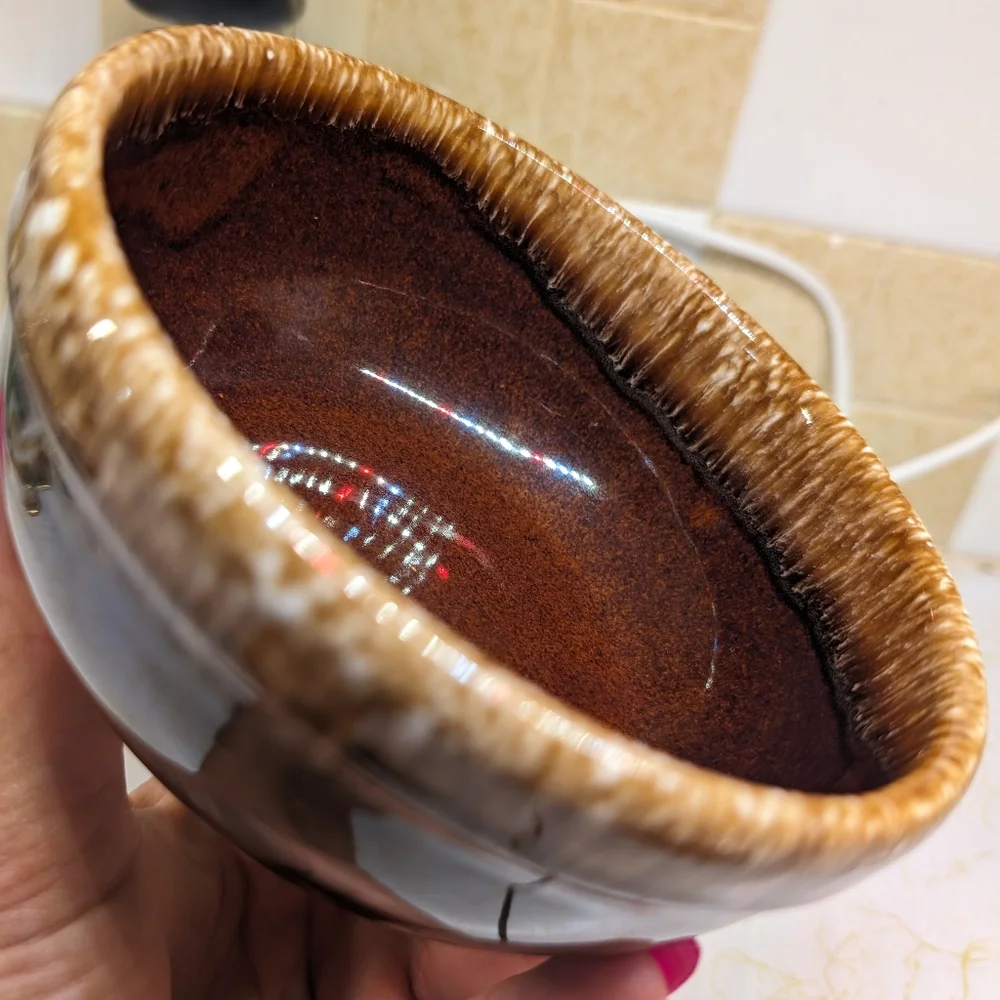 Kathy‎ Kale vintage stoneware oven proof chocolate drip glaze 5
